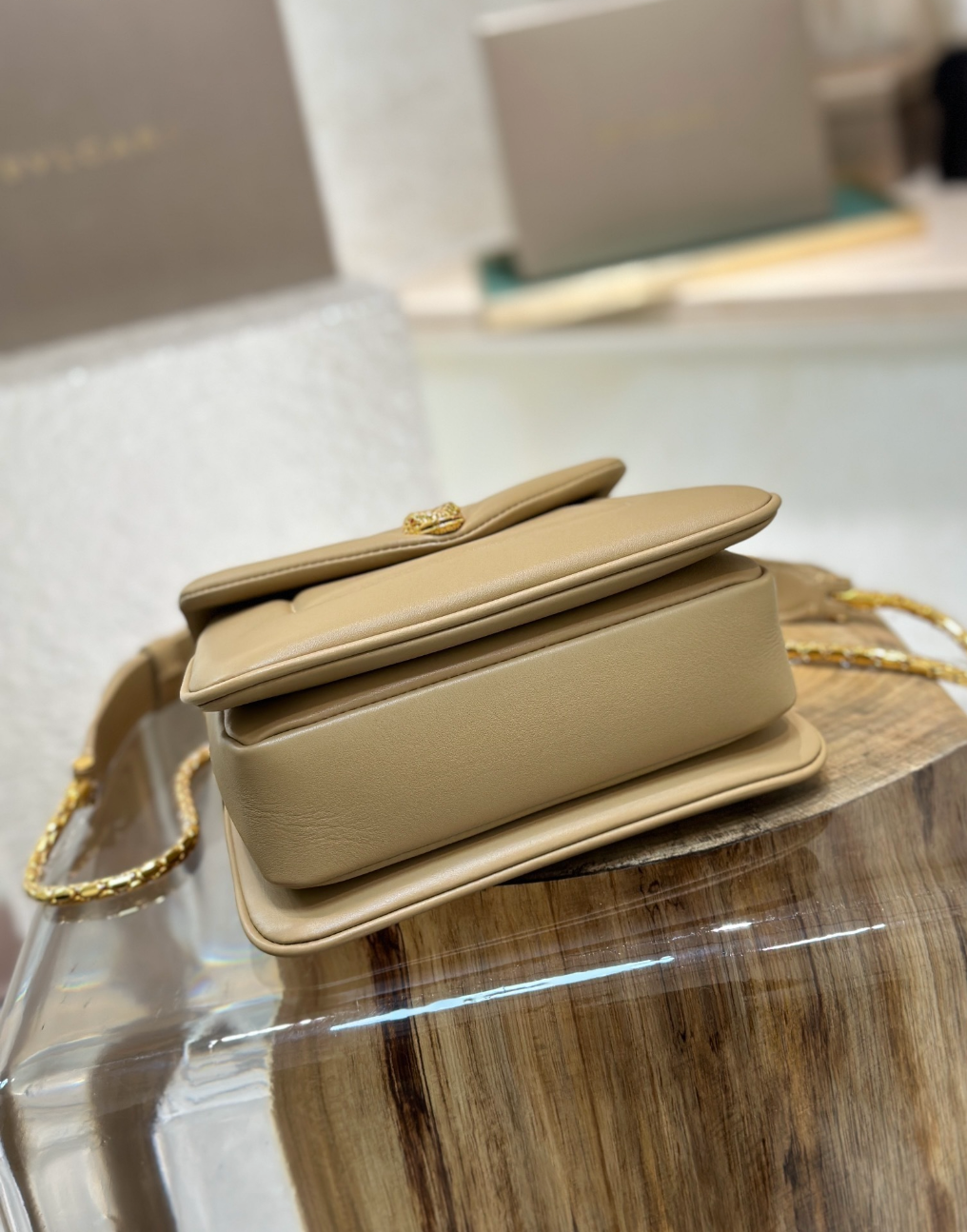 Serpenti Calfskin Leather Top Handle Bag