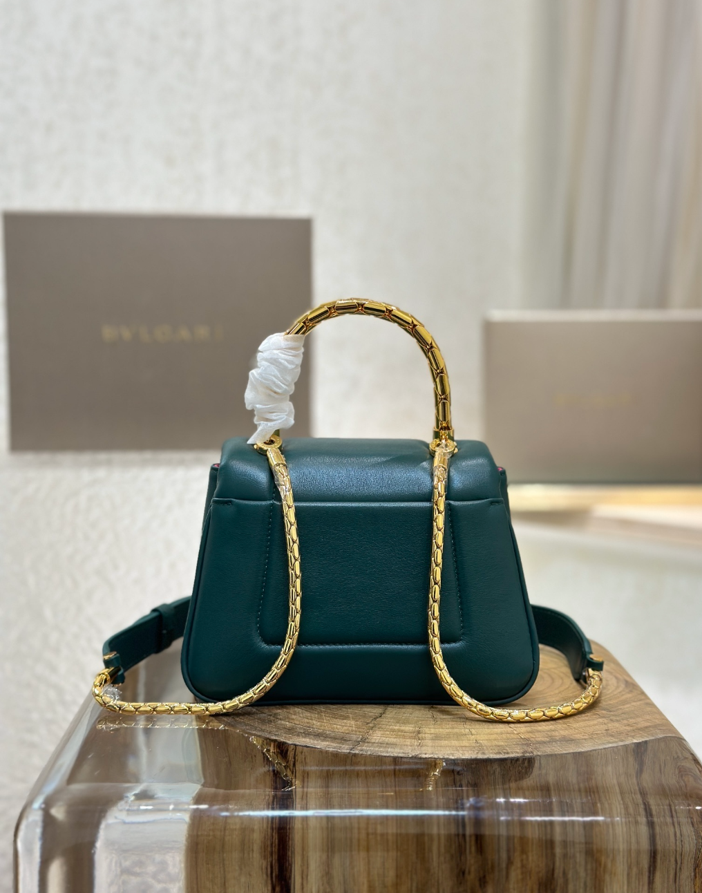 Serpenti Calfskin Leather Top Handle Bag