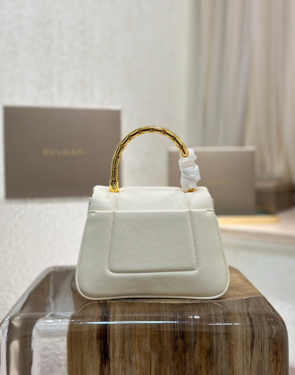 Serpenti Calfskin Leather Top Handle Bag