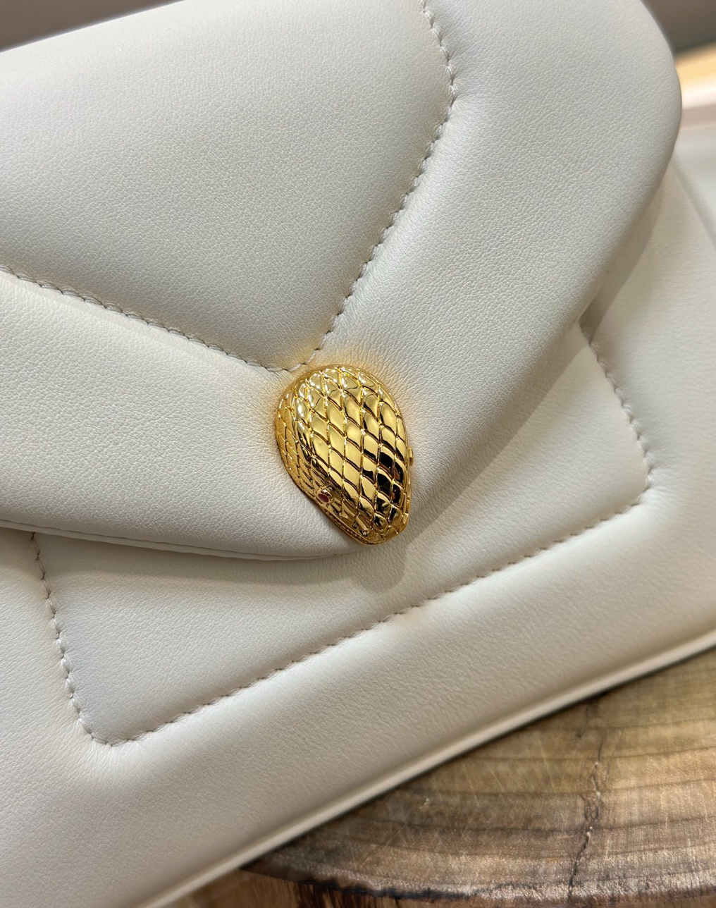 Serpenti Calfskin Leather Top Handle Bag