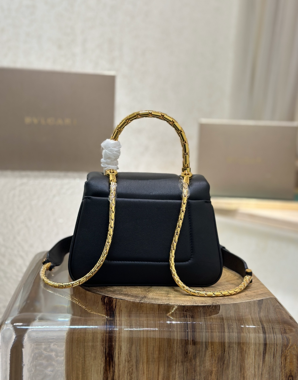 Serpenti Calfskin Leather Top Handle Bag