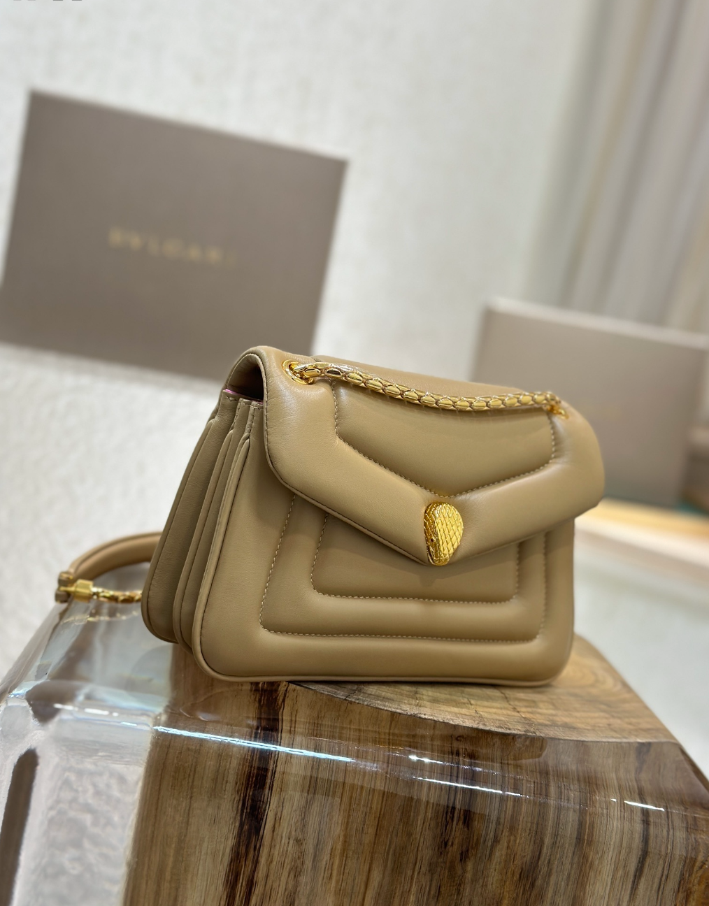 Serpenti Calfskin Leather Top Handle Bag