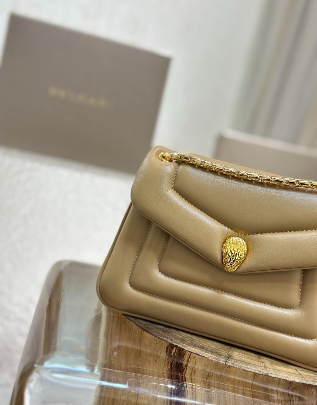 Serpenti Calfskin Leather Top Handle Bag