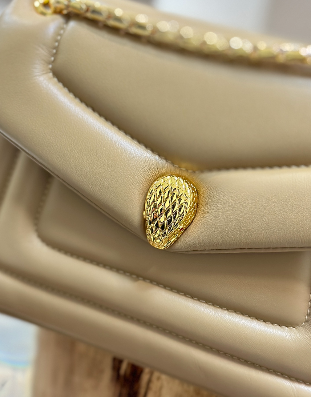 Serpenti Calfskin Leather Top Handle Bag