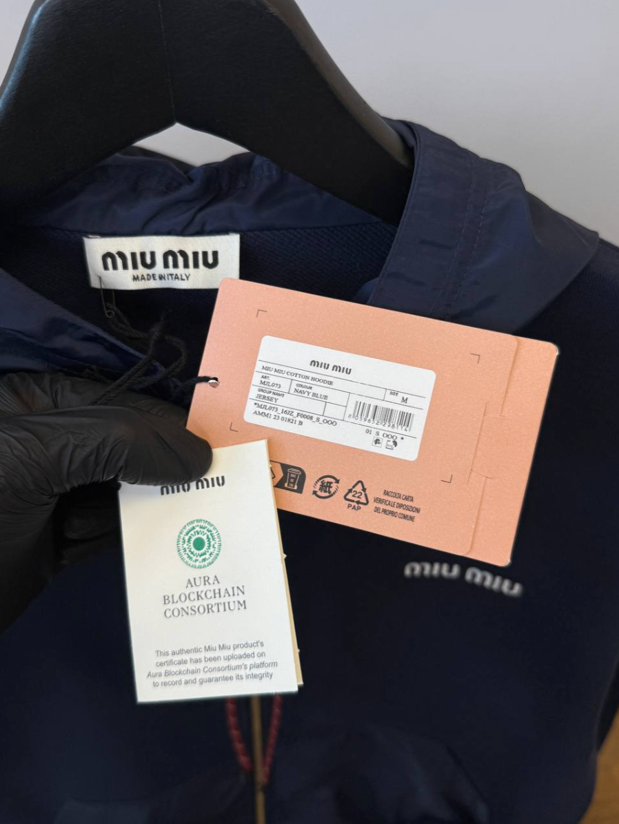 Navy Cotton Fleece Zipper Hoodie