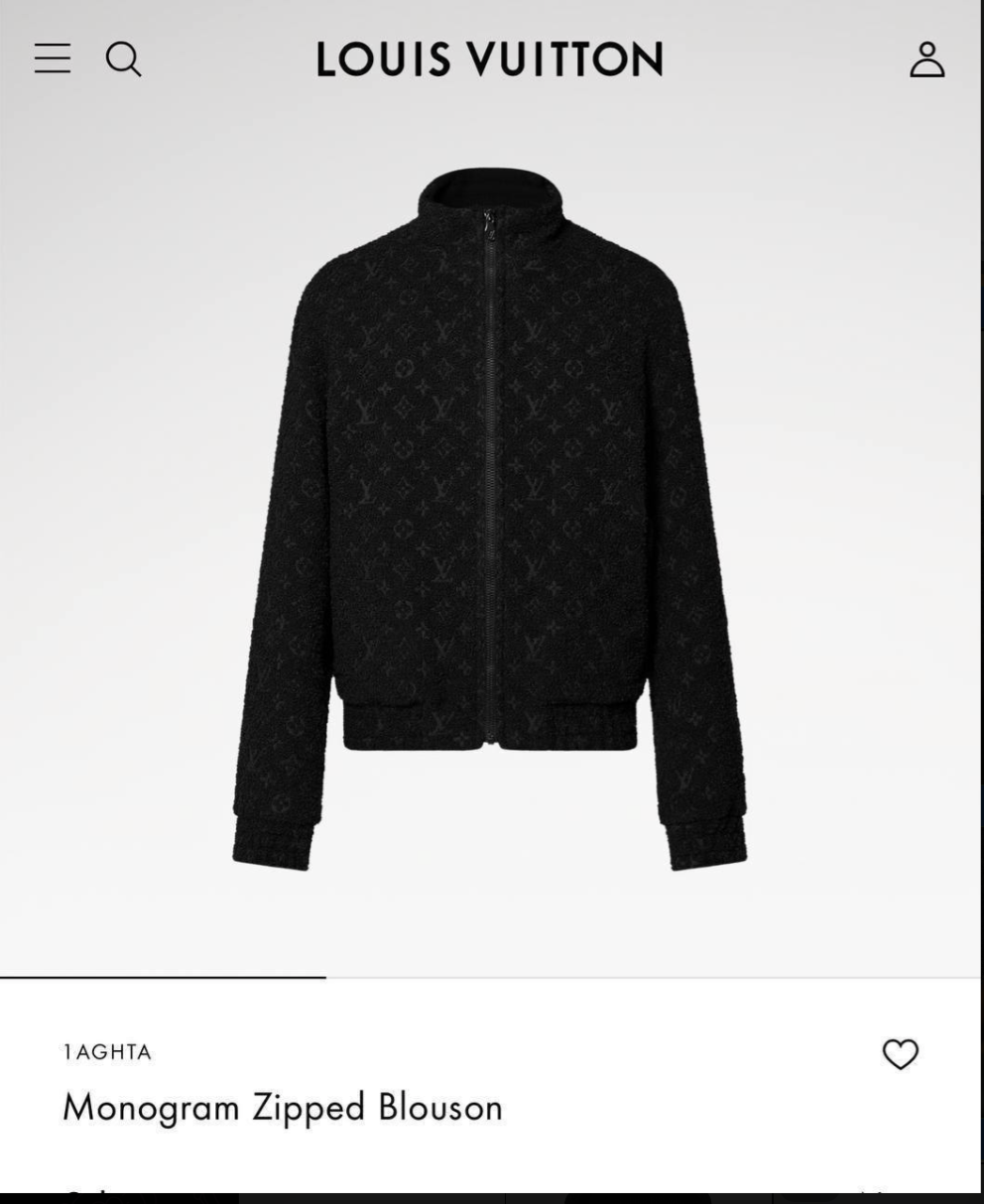 Monogram Wool Bouclette Zipped Blouson