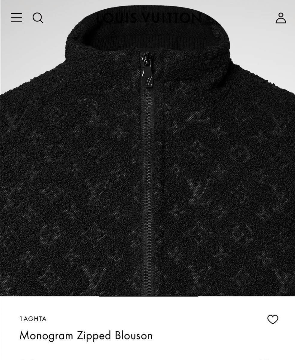 Monogram Wool Bouclette Zipped Blouson