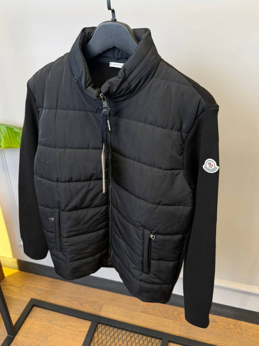 Black Quilted Garnish Coat