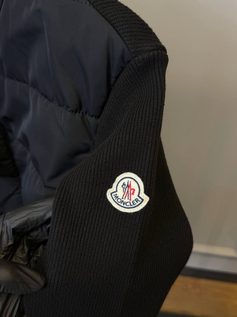 Black Quilted Garnish Coat