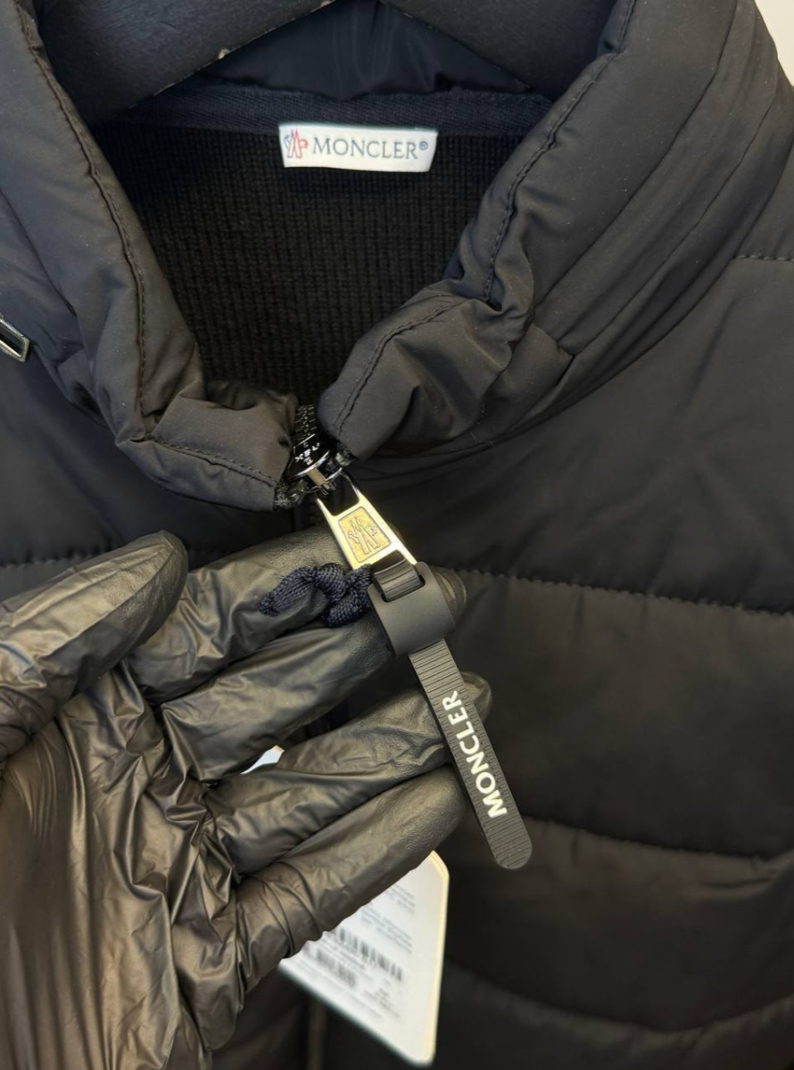 Black Quilted Garnish Coat