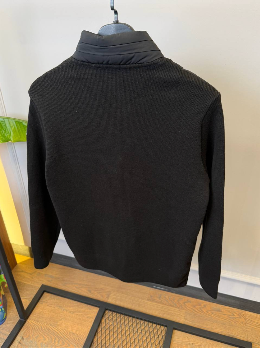 Black Quilted Garnish Coat