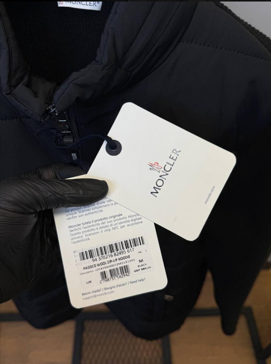 Black Quilted Garnish Coat