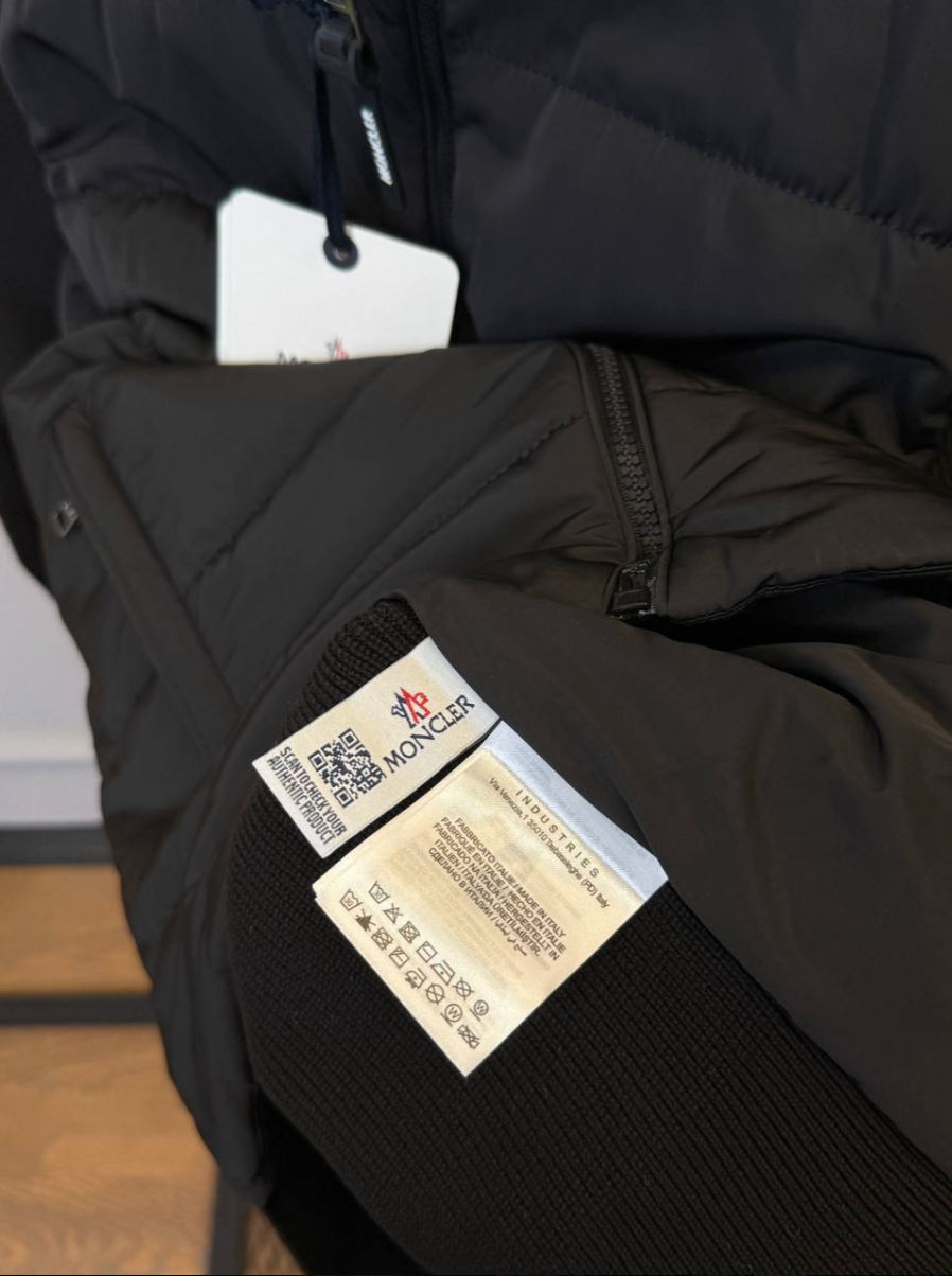 Black Quilted Garnish Coat