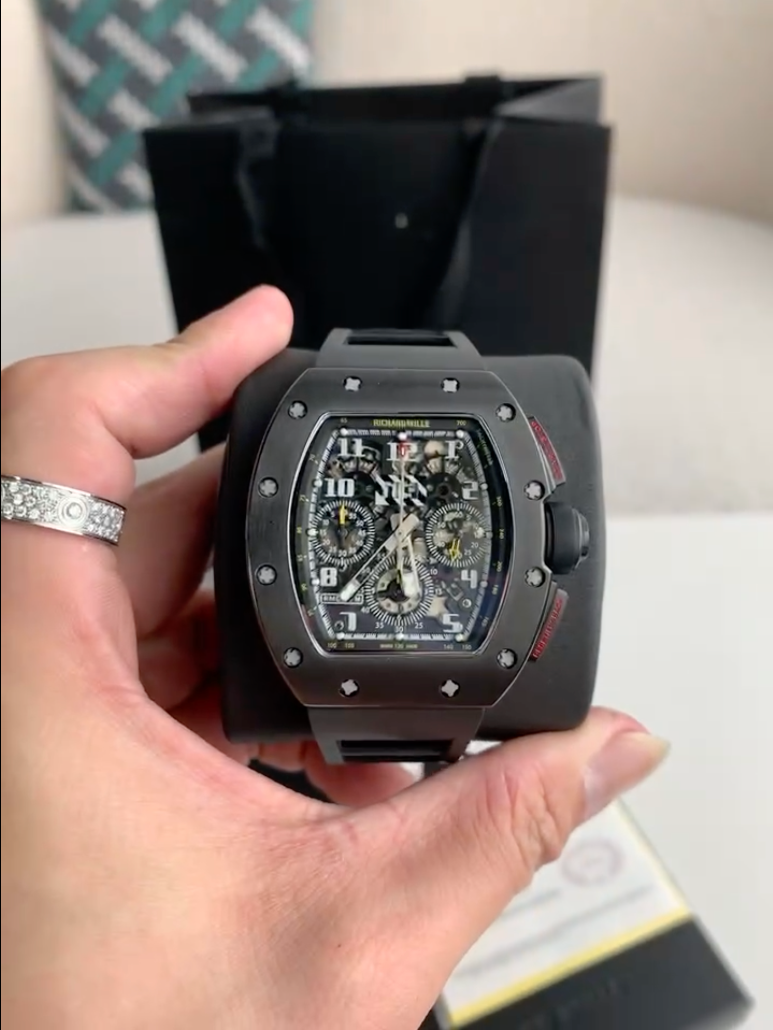 RM011-FM Automatic Chronograph – Black Carbon Edition