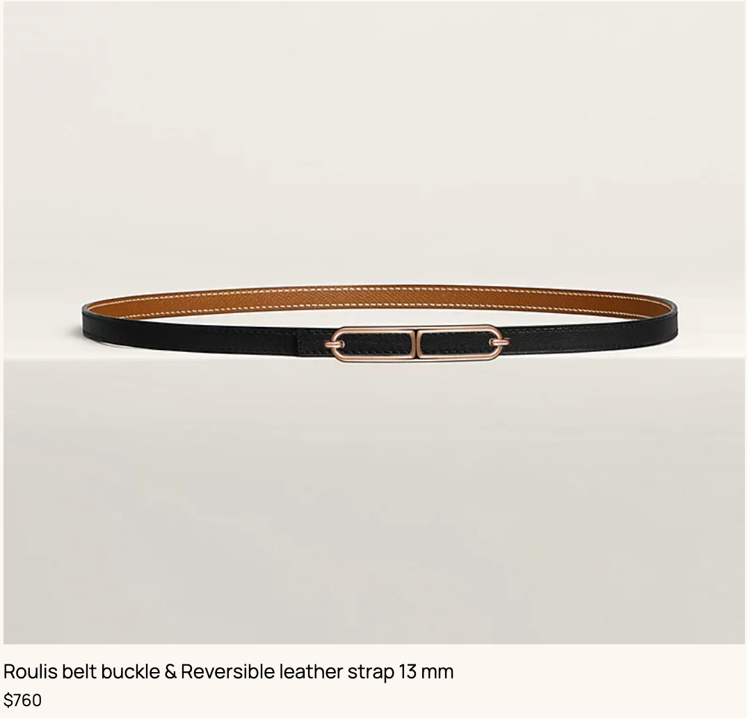 Roulis Belt Buckle & Reversible Leather Strap 13 mm