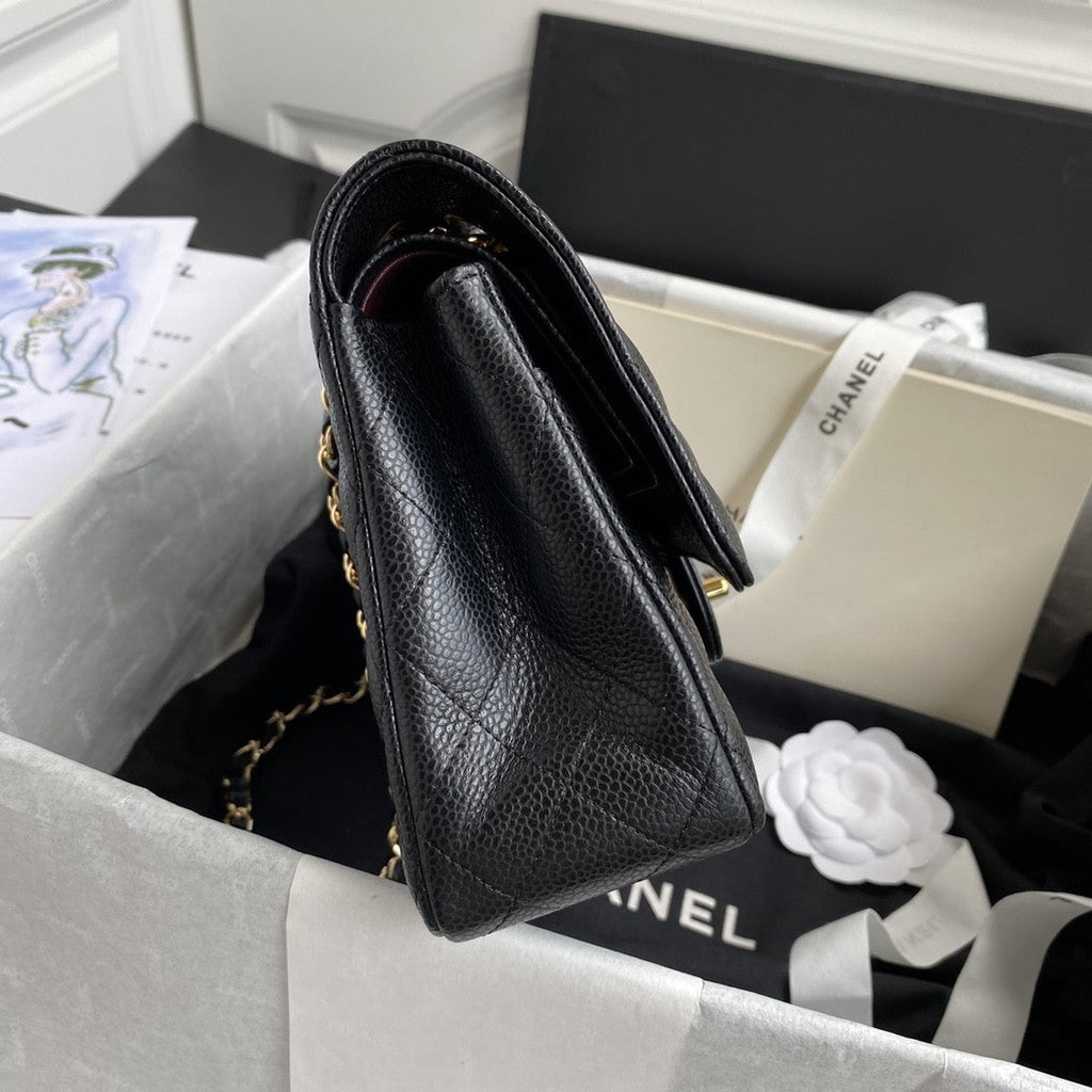 2.55 Caviar Leather - Gold hardware