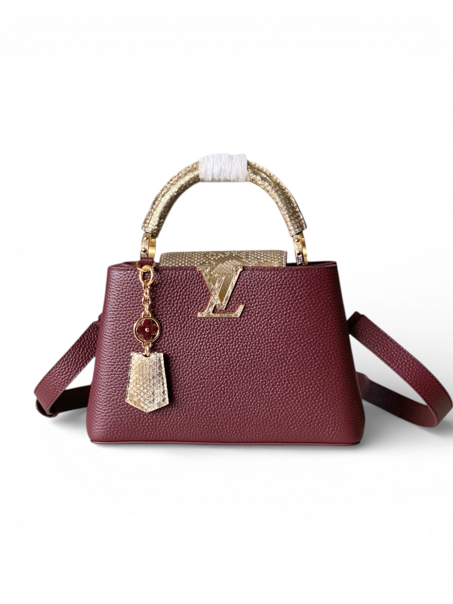 Capucines Mini Python Handle Bag