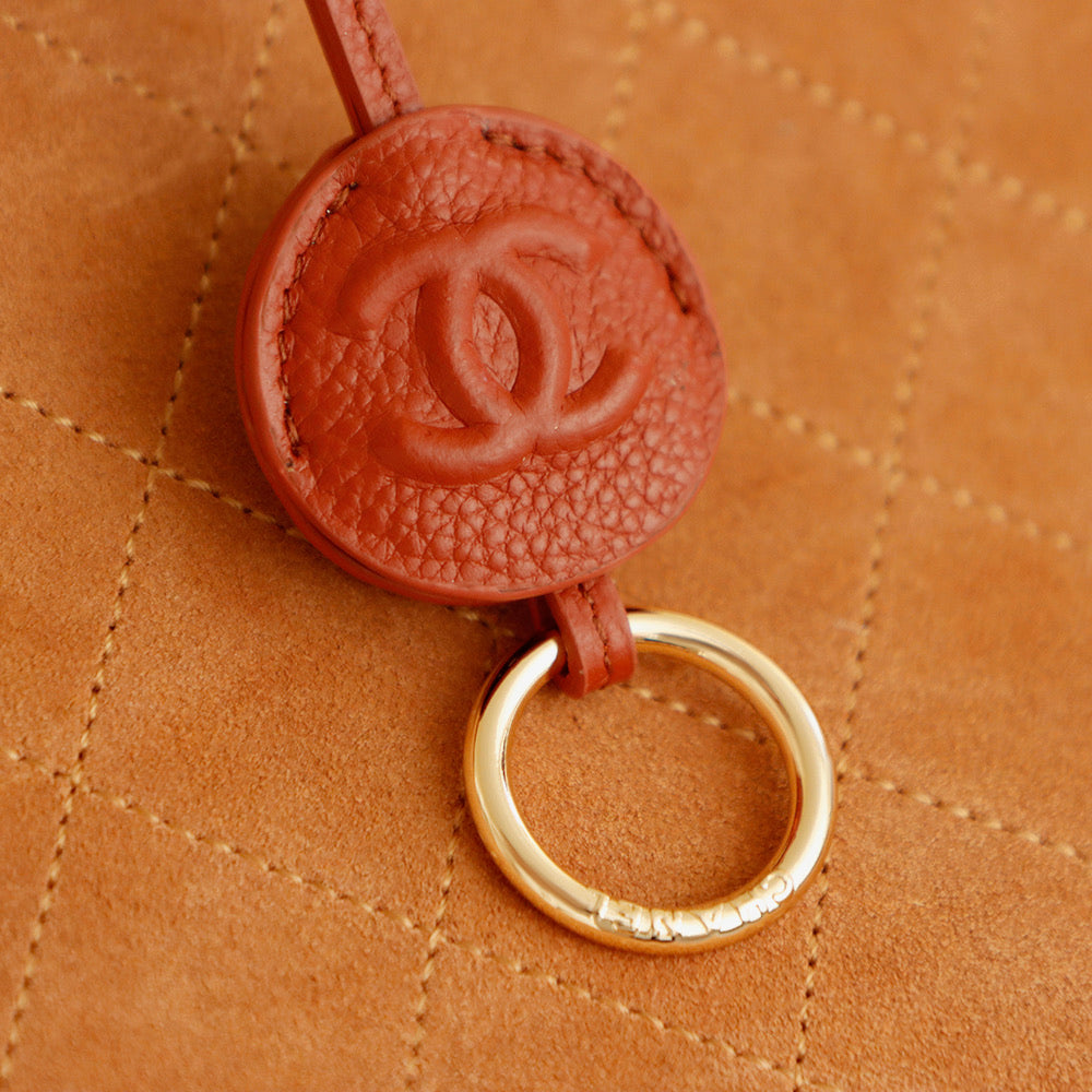 Suede & Leather Boston Top Handle Bag