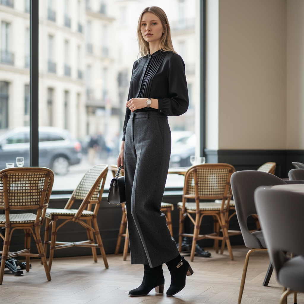 Kelly Buckle Mid-Heel Suede Ankle Boots
