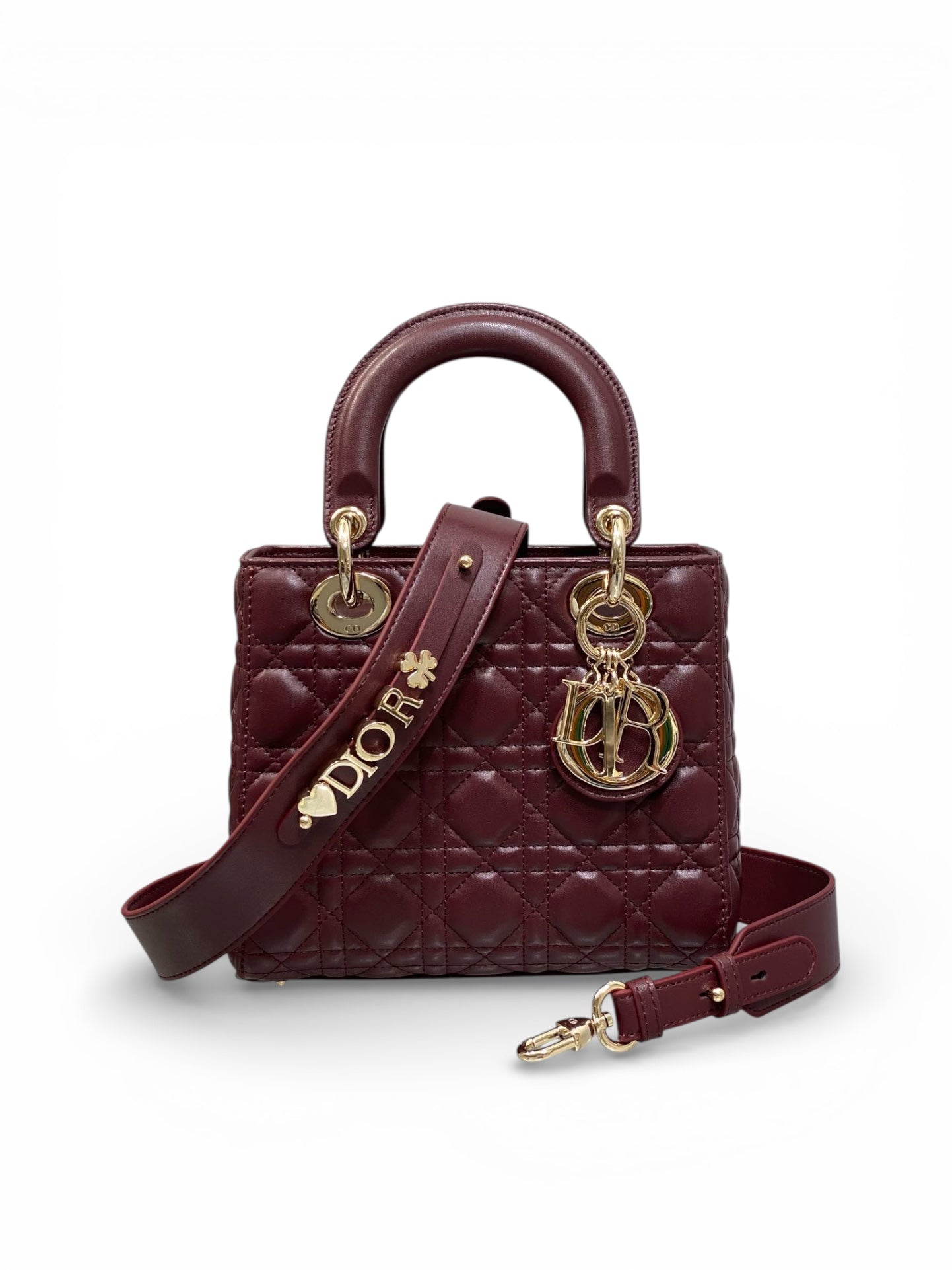 Lady Quilted Leather Top Handle Bag