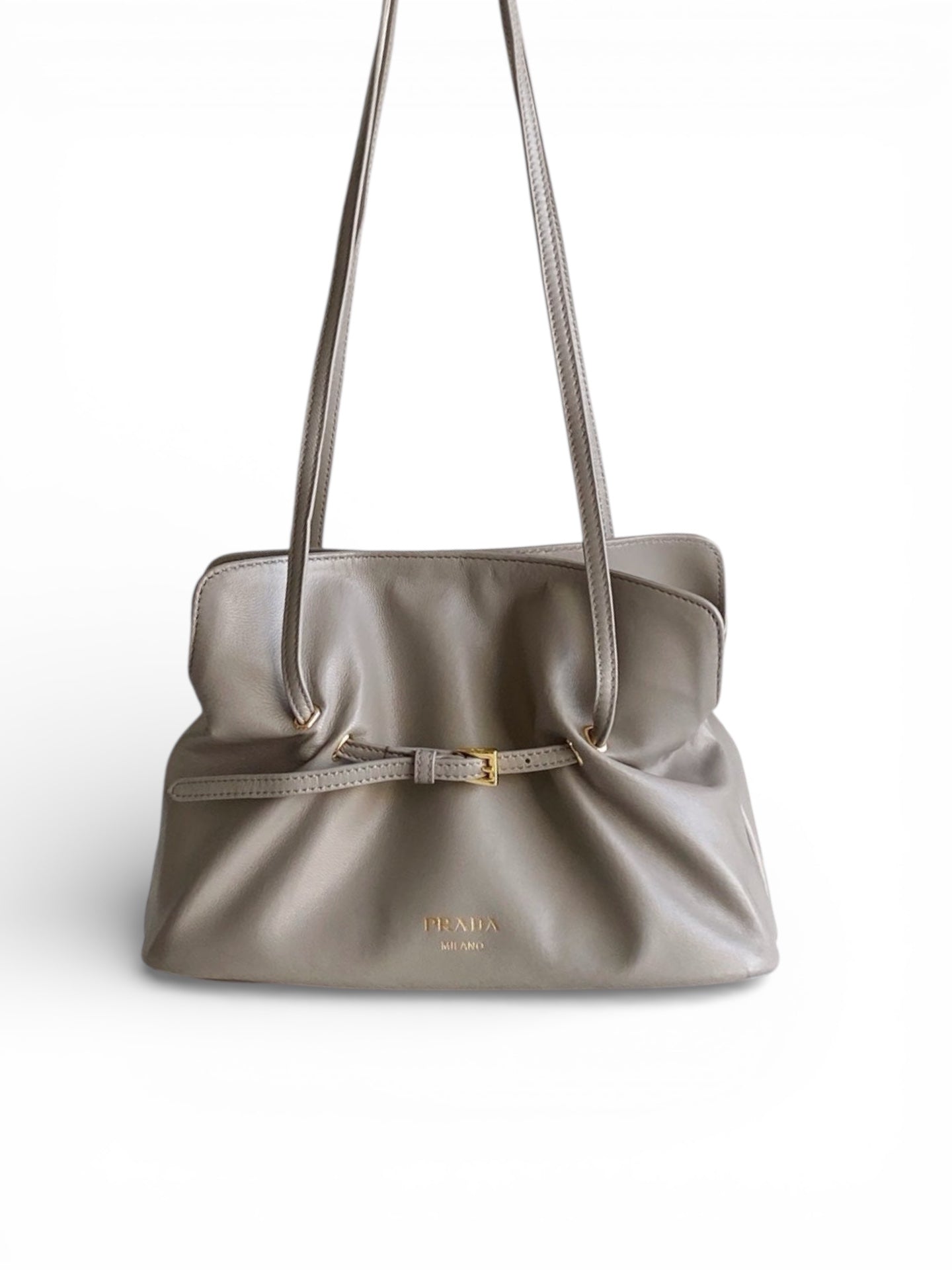 Soft Lambskin Leather Cloud Shoulder Bag