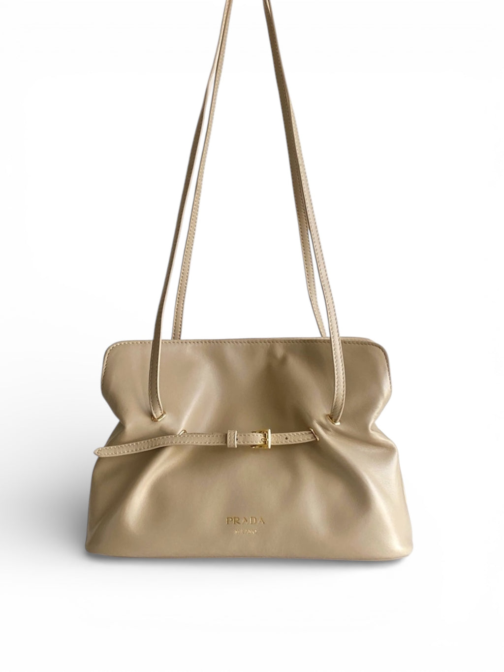 Soft Lambskin Leather Cloud Shoulder Bag
