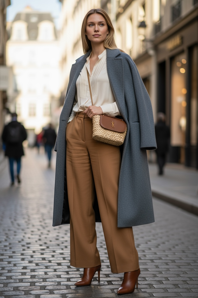 Mini Manon Straw & Leather Bag