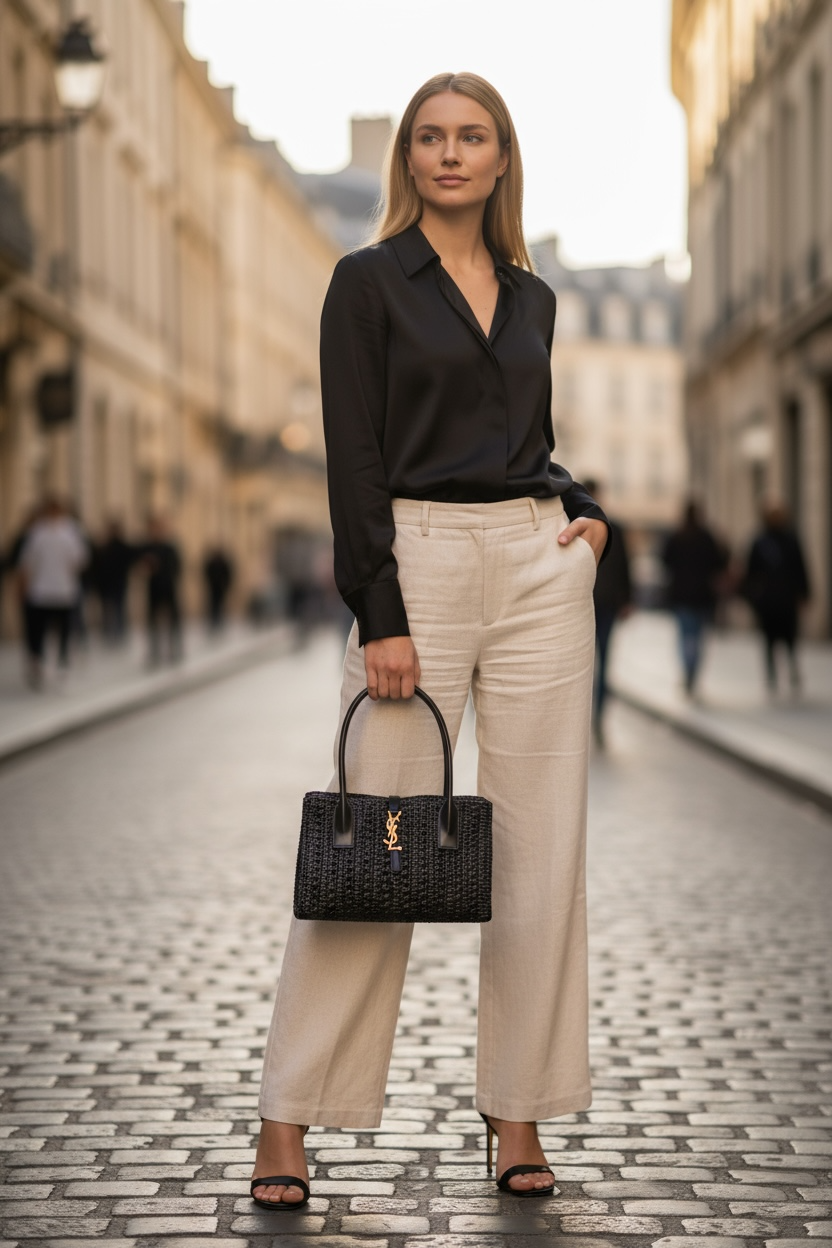 Panier Large Woven Tote Bag