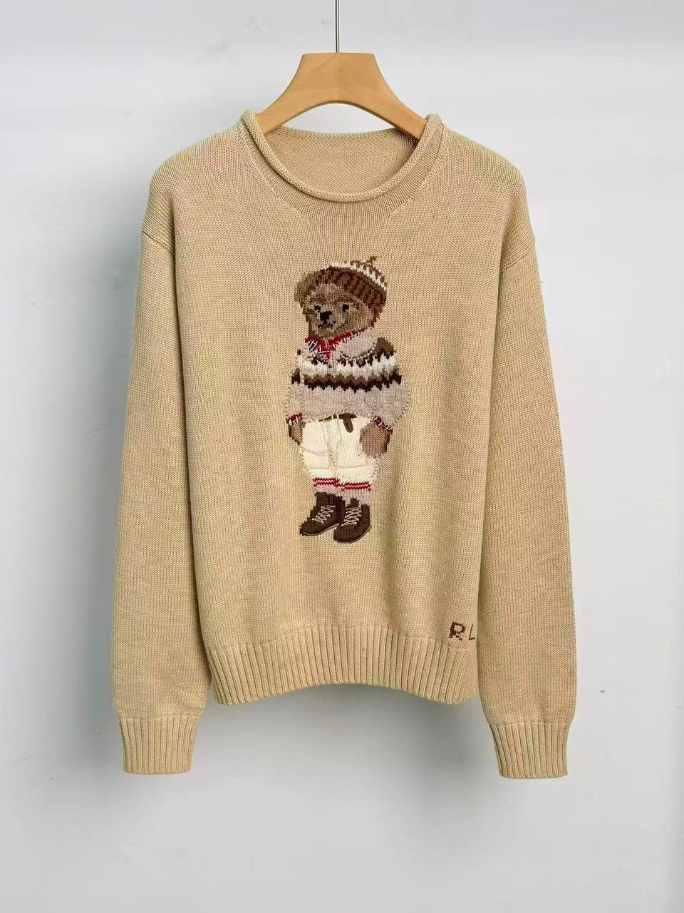 Polo Bear Crewneck Cotton Sweater