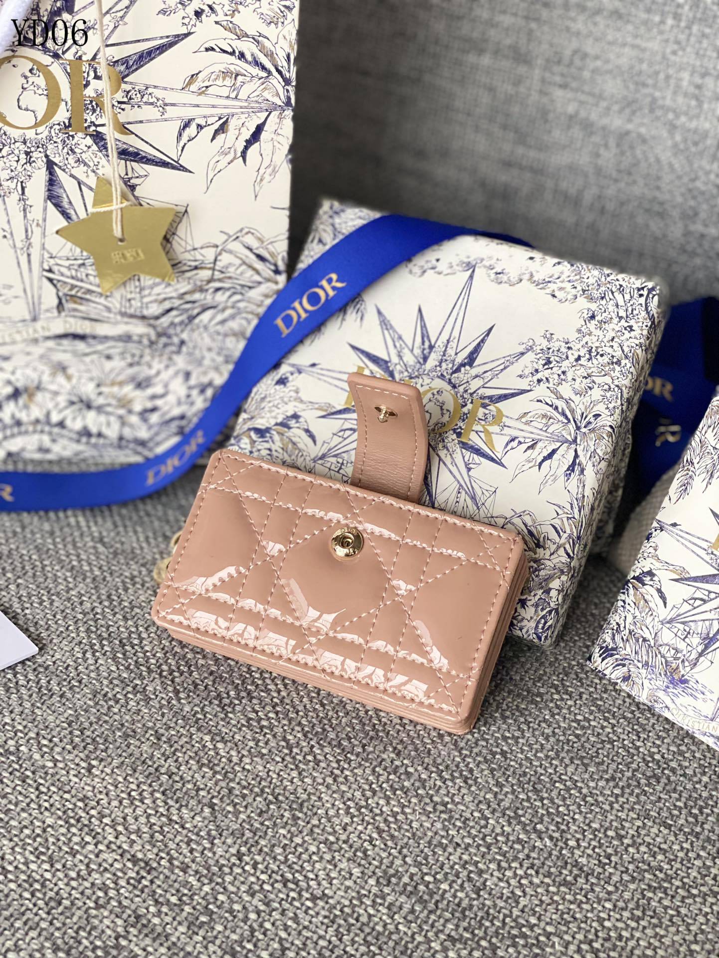 Quilted Leather Compact Wallet