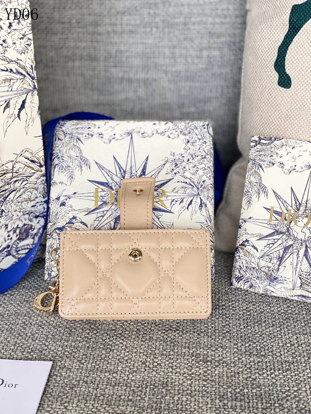 Quilted Leather Compact Wallet