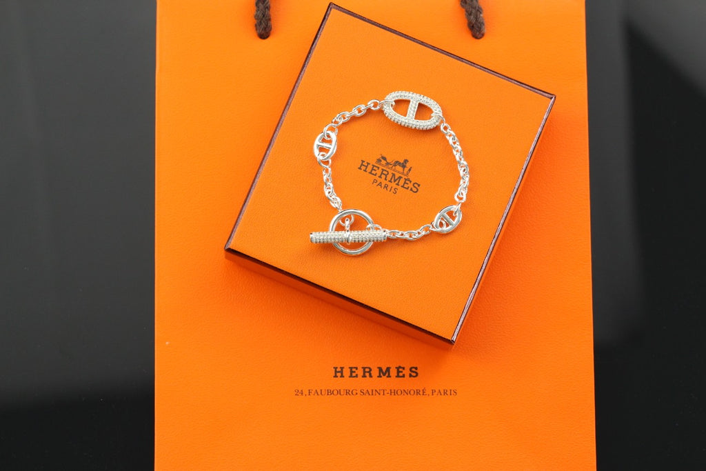 Farandole Diamond-Pavé Bracelet – 20cm Sterling Silver