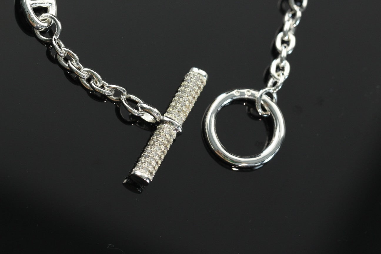 Farandole Diamond-Pavé Bracelet – 20cm Sterling Silver