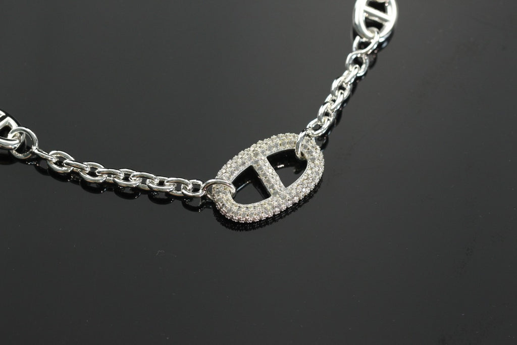 Farandole Diamond-Pavé Bracelet – 20cm Sterling Silver
