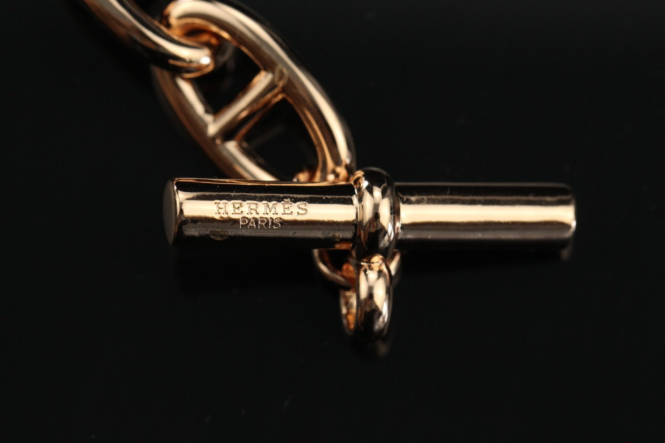 Farandole Pavé Anchor Link Necklace – 47cm Rose Gold-Tone