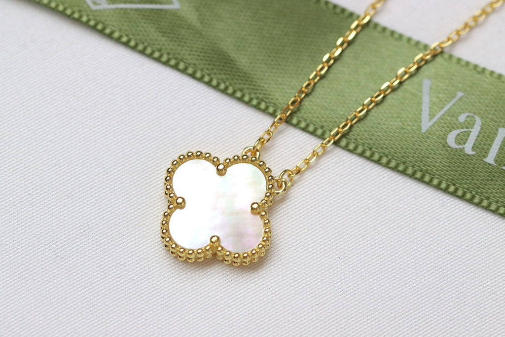 Alhambra White Mother of Pearl Clover Necklace
