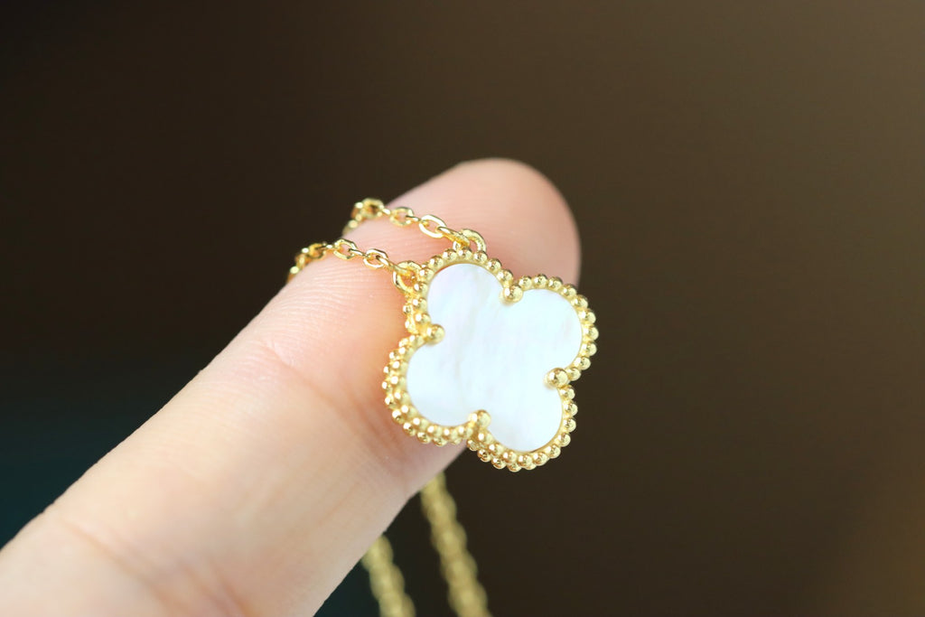 Alhambra White Mother of Pearl Clover Necklace