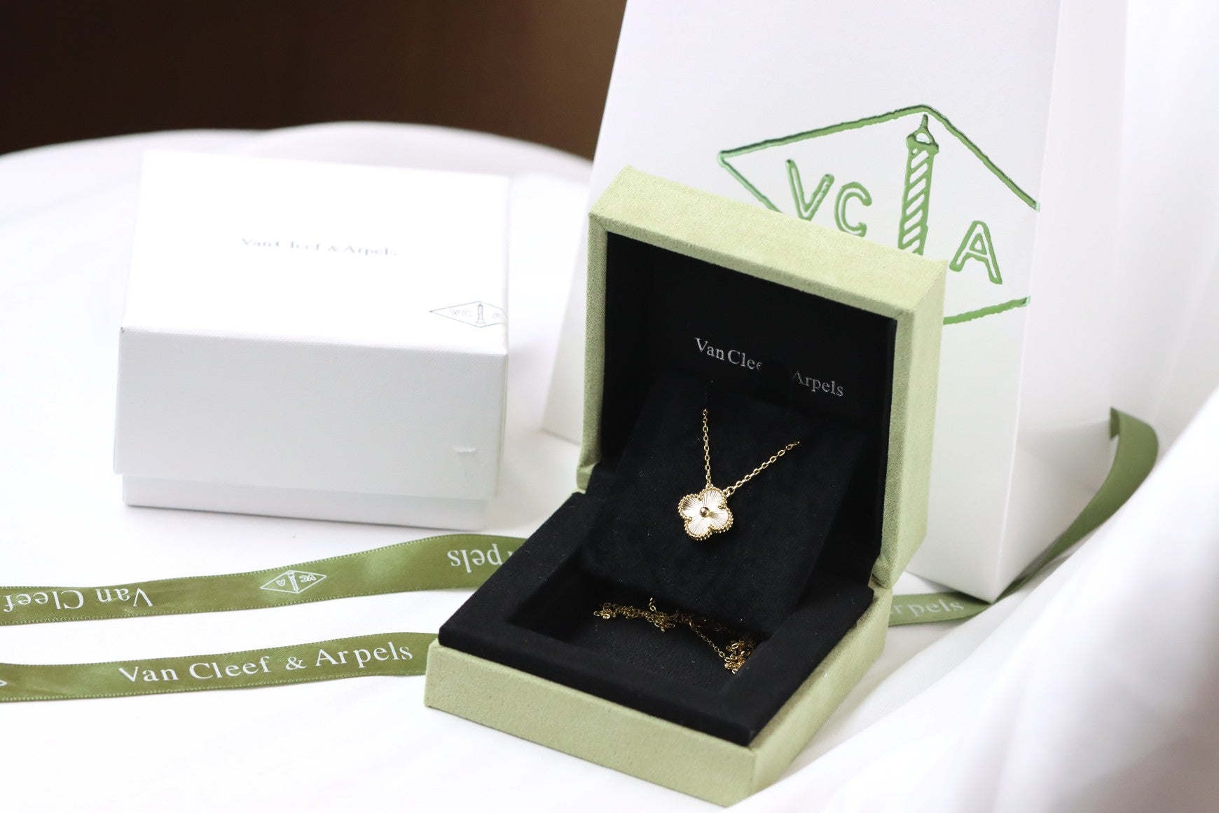 Alhambra Gold-Tone Four-Leaf Clover Necklace