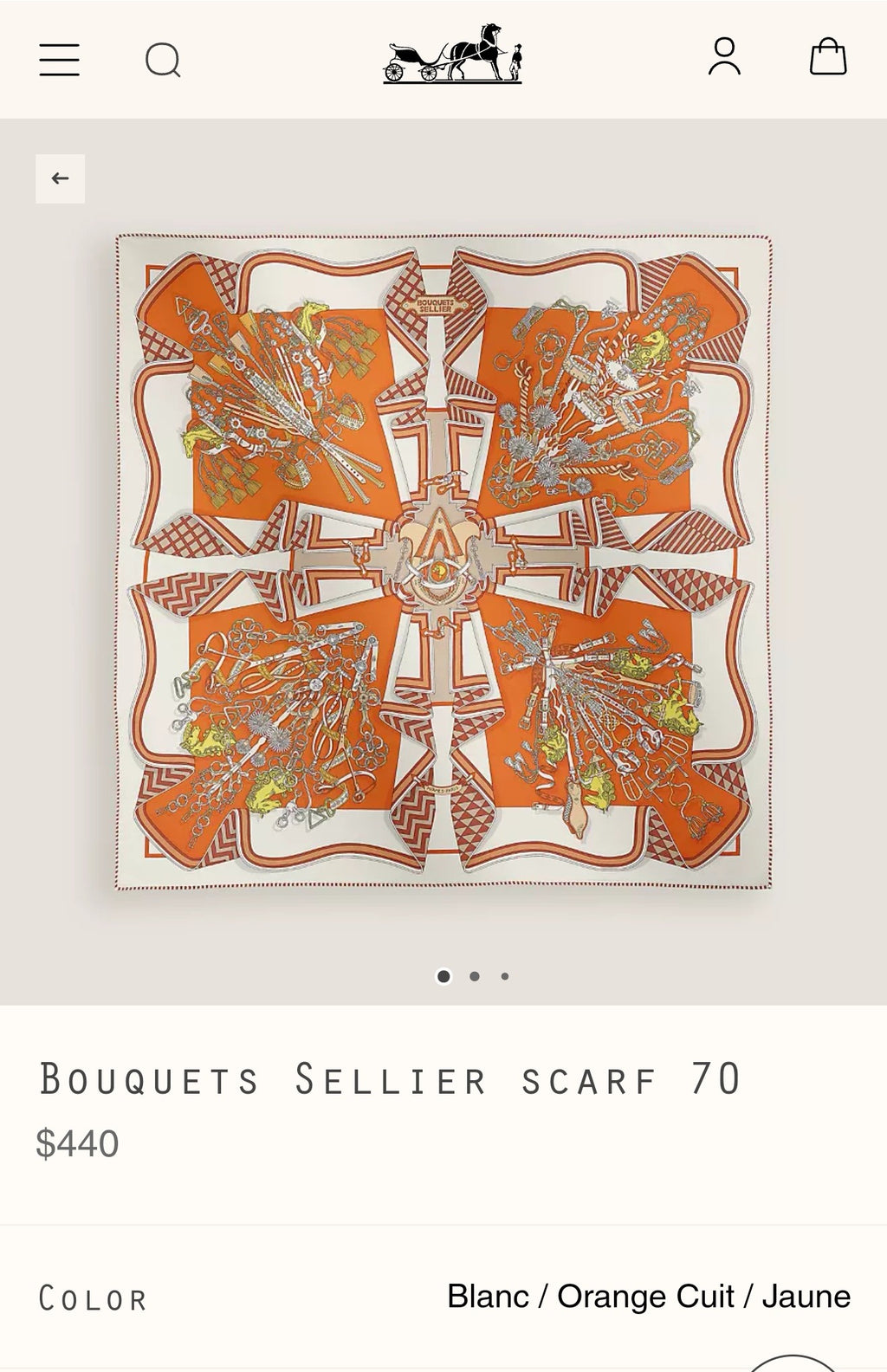 Bouquets Sellier Silk Scarf