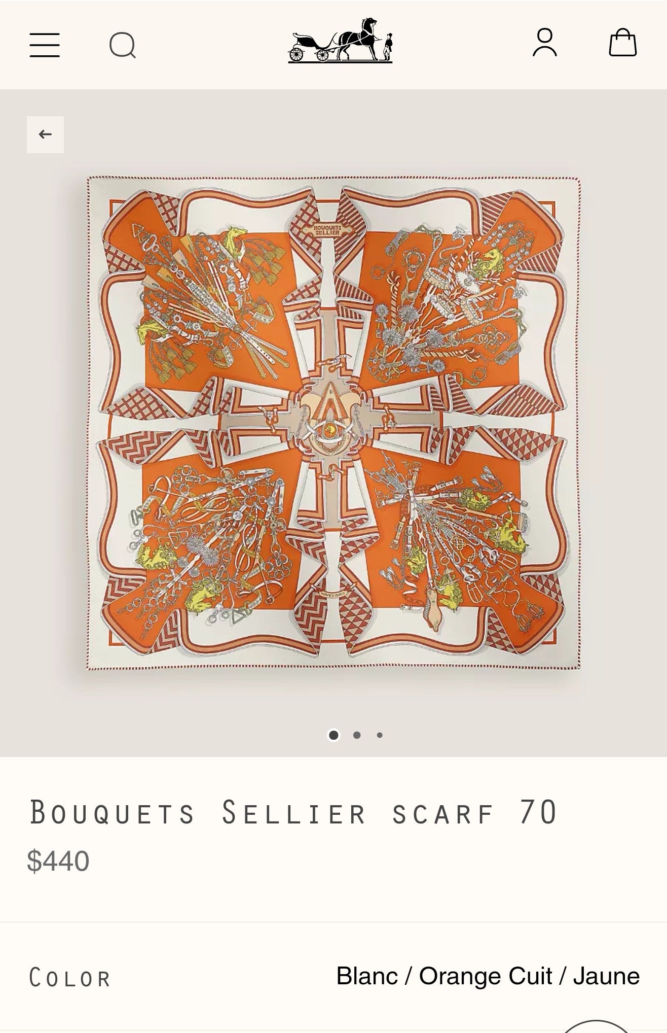 Bouquets Sellier Silk Scarf