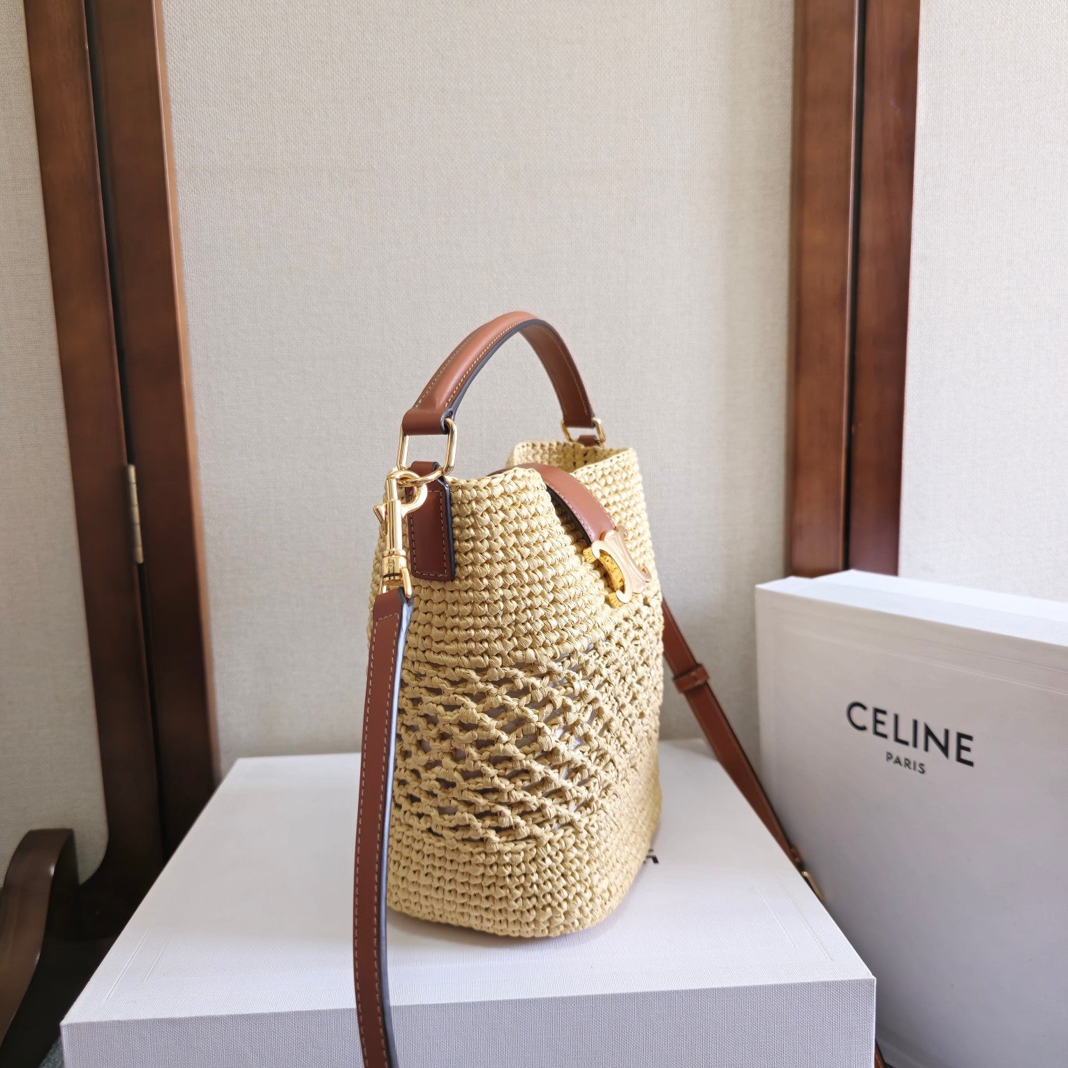 Woven Small Bucket Bag