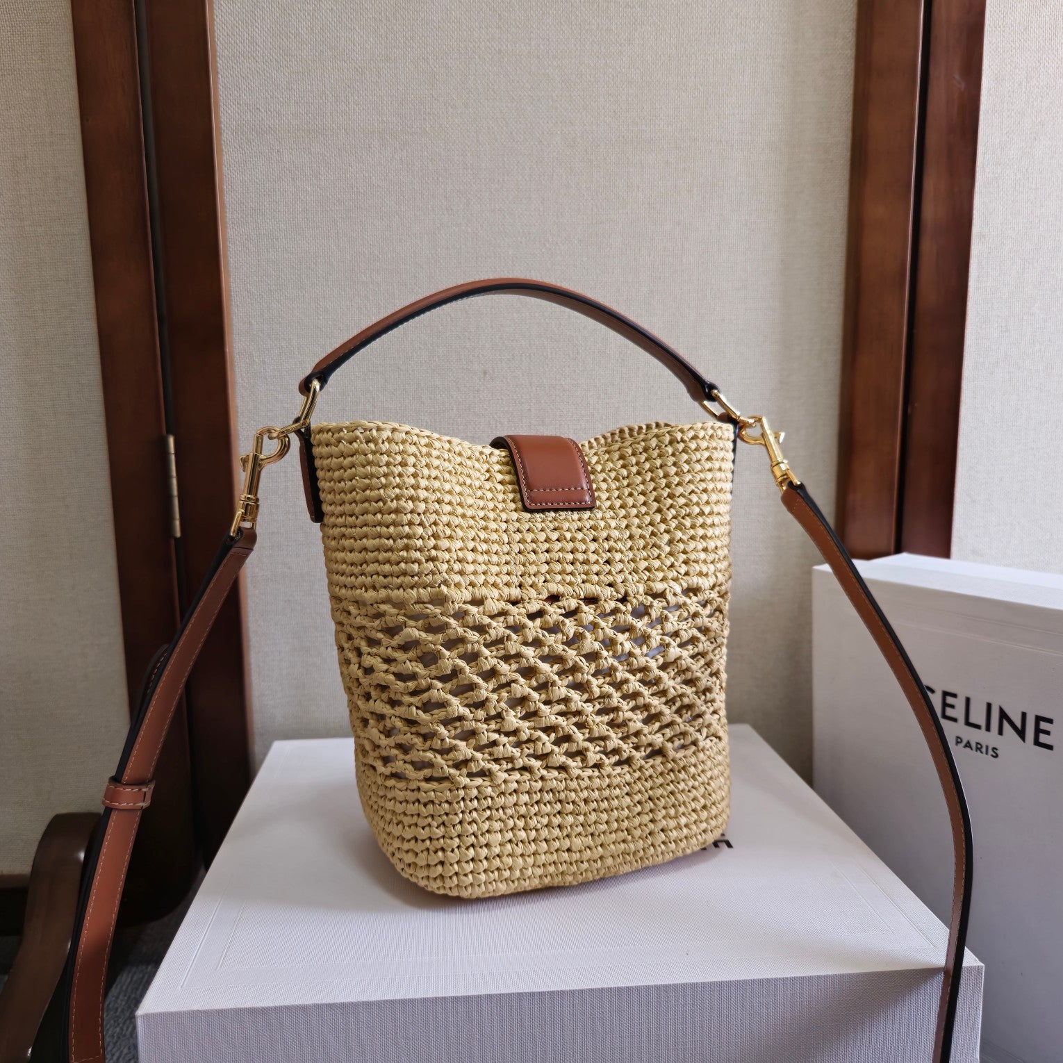 Woven Small Bucket Bag