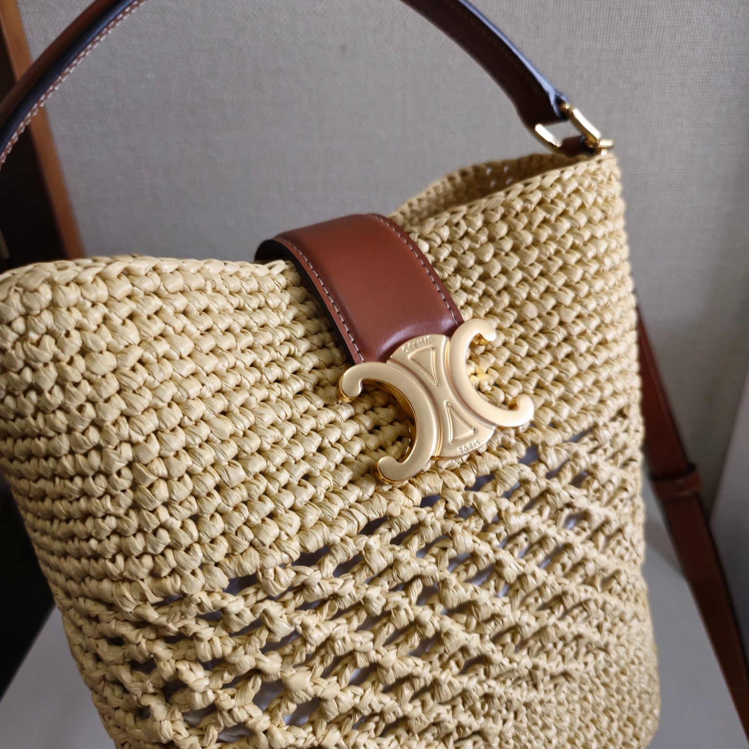 Woven Small Bucket Bag