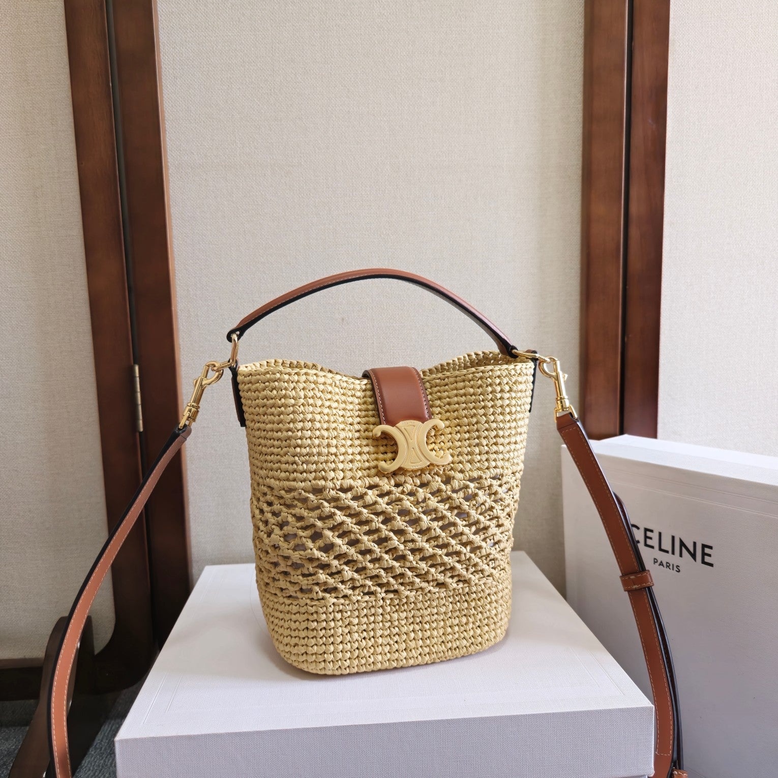 Woven Small Bucket Bag