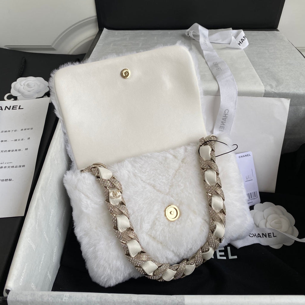 Shearling Flap Bag