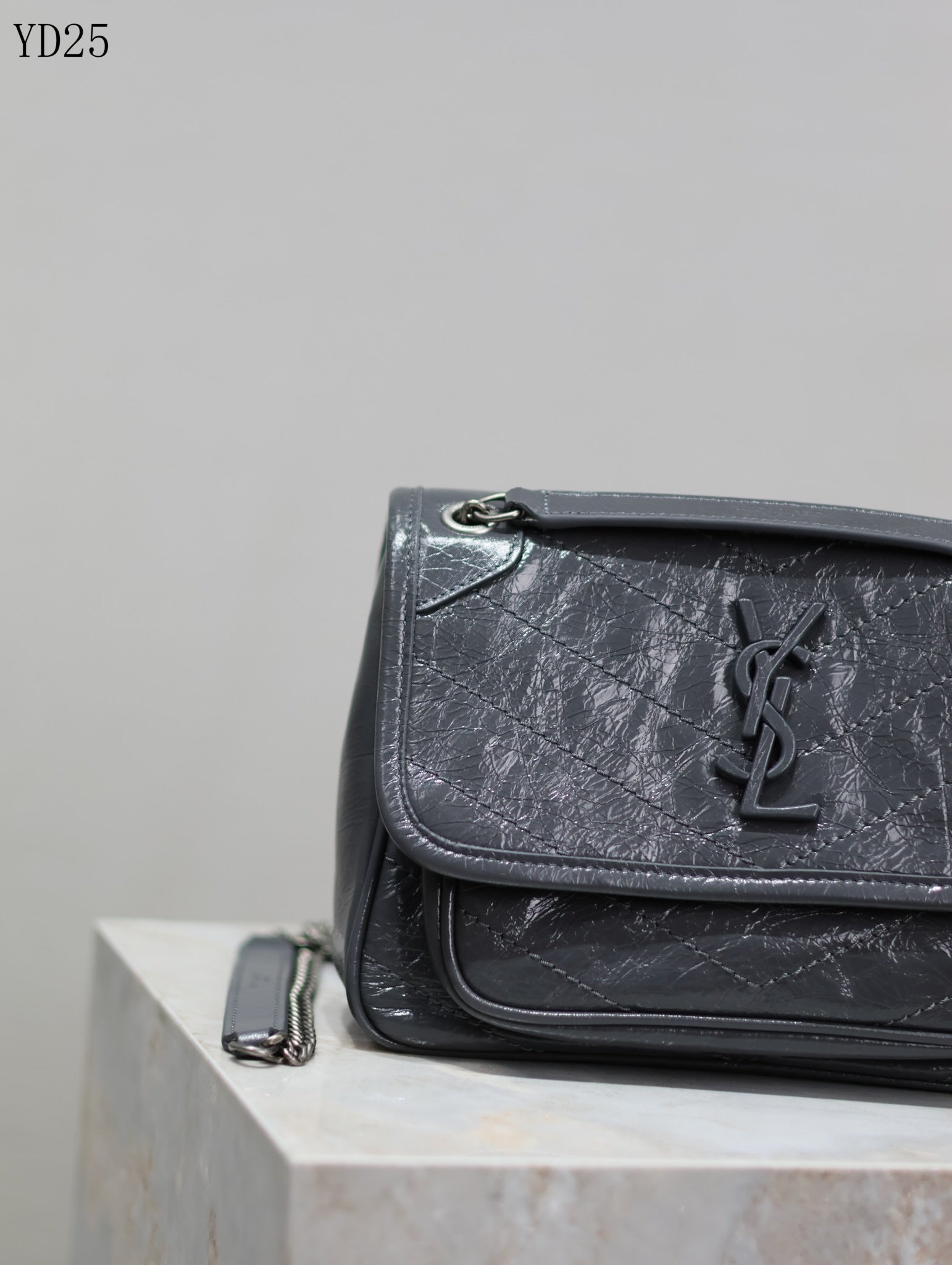 Niki Medium Patent Leather Shoulder Bag