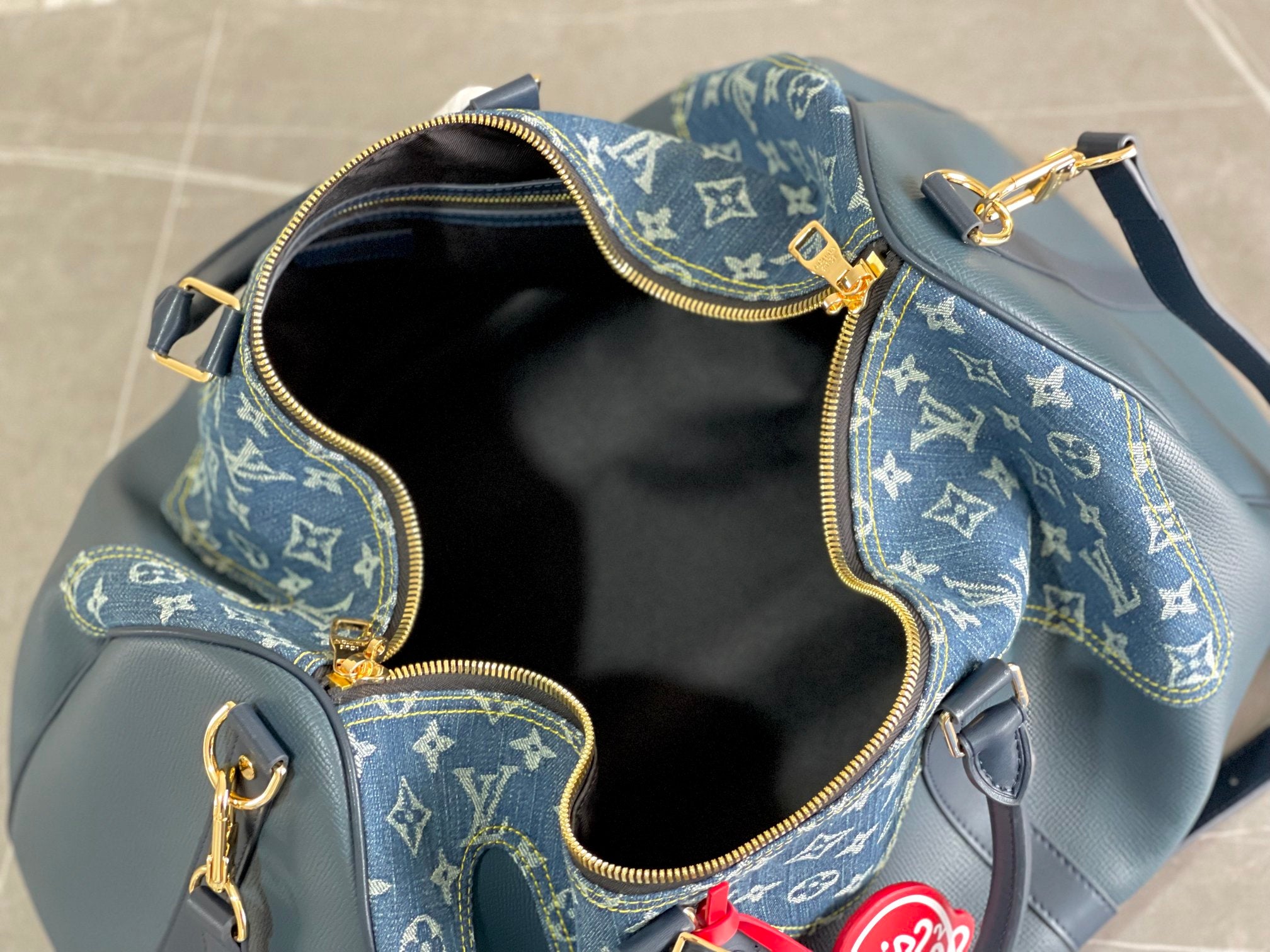Keepall Bandoulière 50 – Denim Monogram & Taurillon Leather
