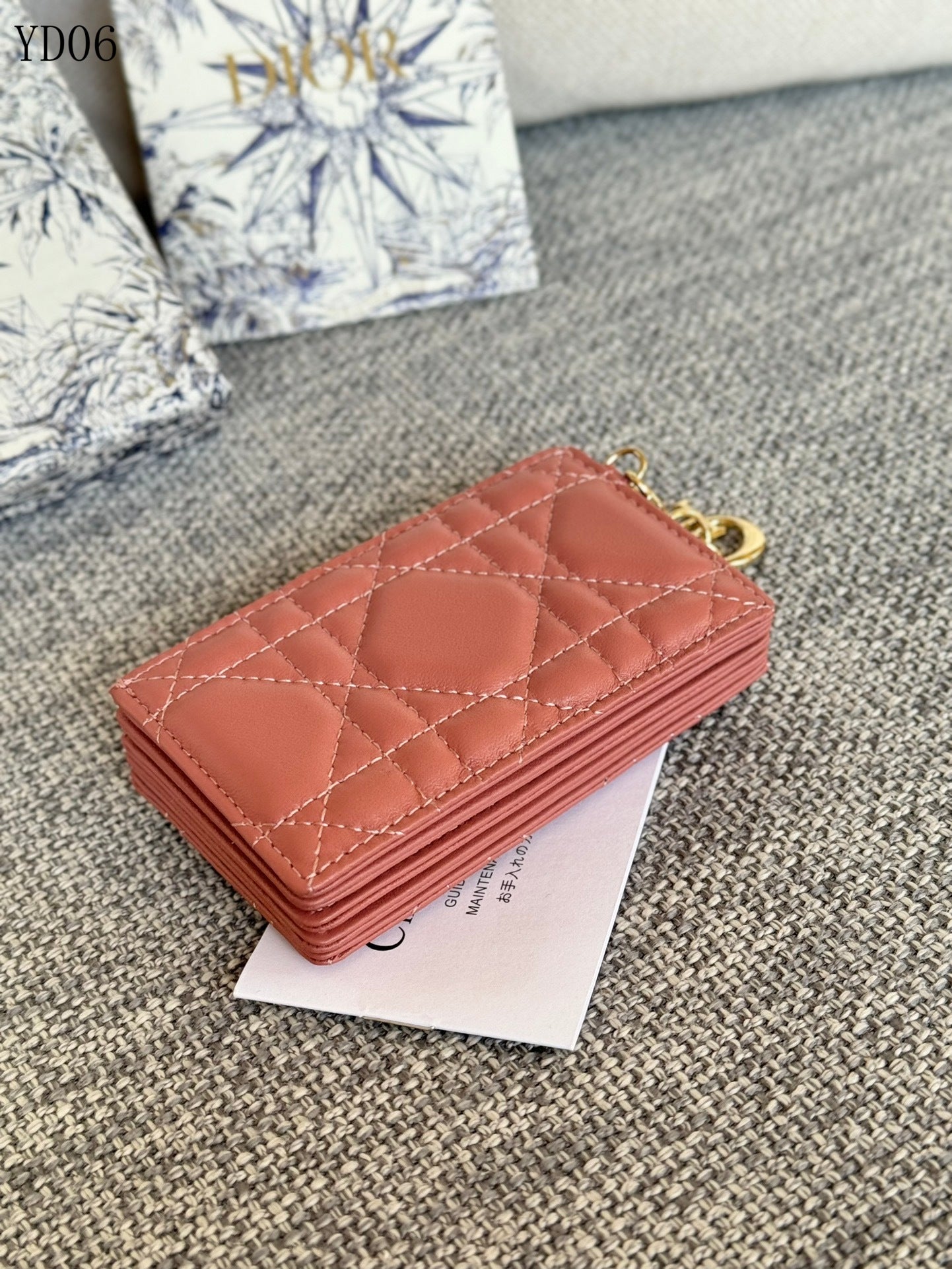 Quilted Leather Compact Wallet