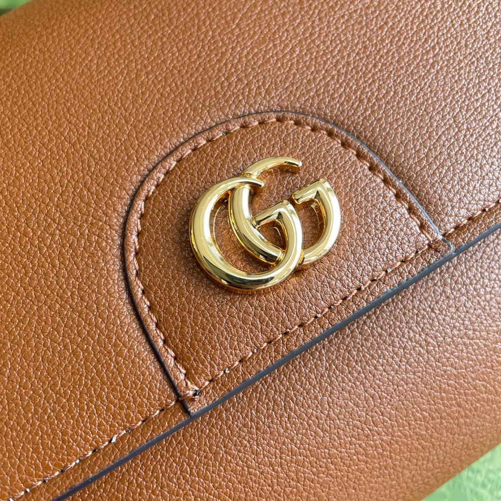 Bamboo Handle Leather Wallet with Chain