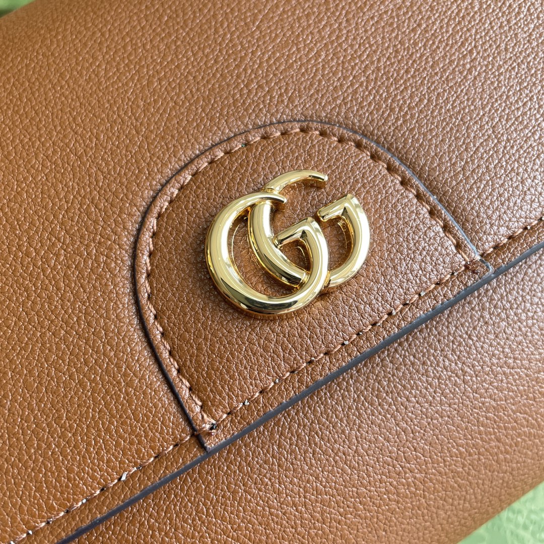 Bamboo Handle Leather Wallet with Chain